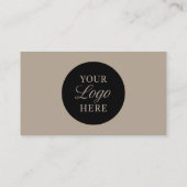 Taupe Neutraal Logo QR Code Professioneel Bedrijfs Visitekaartje (Achterkant)