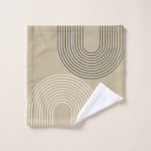 Taupe neutraal minimalistisch bad handdoek (Wasdoekje)