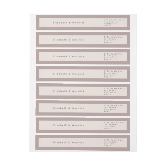 Taupe op Beige Modern Minimalistic Simple Wedding (Vel)