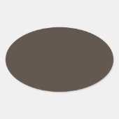 Taupe Ovale Sticker (Voorkant)