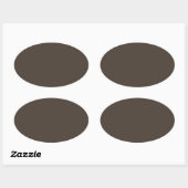 Taupe Ovale Sticker (Vel)
