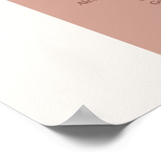 Taupe pampas grass wedding seating chart poster (Hoek)