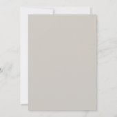 Taupe Periwinkle Bloemblaadje Bruiloft Kaart (Achterkant)