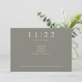 Taupe Photo Modern Wedding Save the Date (Staand voorkant)