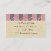 Taupe Pink Cupcake Visitekaartje (Achterkant)