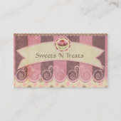 Taupe Pink Cupcake Visitekaartje (Voorkant)