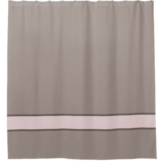 Taupe & Pink Shower Curtain Douchegordijn (Voorkant)