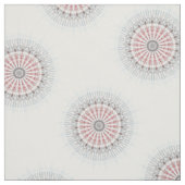 Taupe Red Blue White Mandala Stof (Swatch)