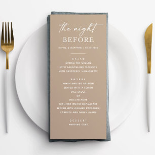 Taupe repetitie diner Neutrale nacht voor Menu