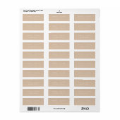 Taupe retouradres label modern minimalistisch beig (Full Sheet)