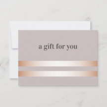 Taupe | Roos Gold Elegant Gift Kaart