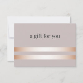 Taupe | Roos Gold Elegant Gift Kaart