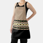 Taupe rooskleurig roze en zwart schort (Insitu)