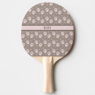 Taupe & Roze Pootafdruk Collectie Tafeltennisbatje