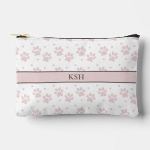 Taupe & Roze Poots Afdruk Cosmetische Tas – Persoo