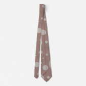 Taupe Scattered Spots on Mink Leather Texture Stropdas (Achterkant)