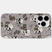  Taupe schedels en Rozen Case-Mate iPhone Case (Achterkant (horizontaal))