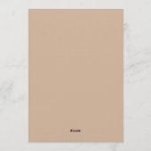 Taupe Schilderachtige Bruiloftsbloem Kaart (Achterkant)