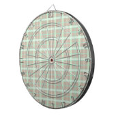 Taupe & Seafoam Plaid Dartbord (Voorkant Rechts)