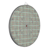 Taupe & Seafoam Plaid Dartbord (Voorkant Links)