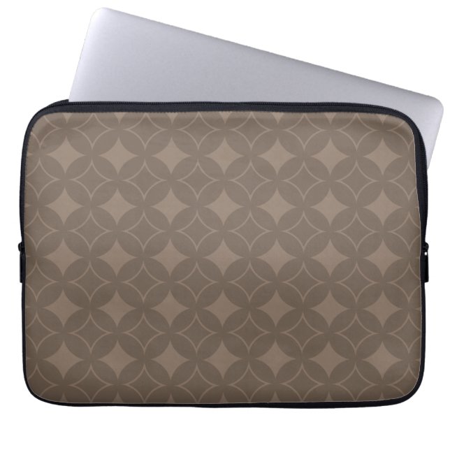 Taupe shippo laptop sleeve (Voorkant)