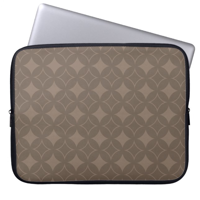 Taupe shippo laptop sleeve (Voorkant)