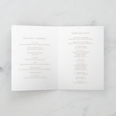 Taupe Simple Script Formeel Huwelijk Programma (Binnen)