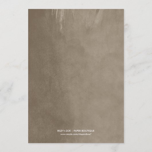 Taupe Slingerlichten Save the Date Aankondiging (Achterkant)