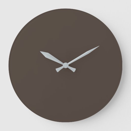 Taupe Solid Color Grote Klok (Voorkant)