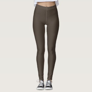 Taupe Solid Color Leggings