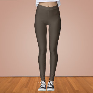 Taupe Solid Color Leggings