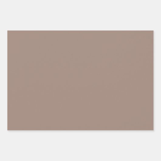 Taupe Solid Color Wrapping Papiervellen Inpakpapier Vel (Voorkant 3)