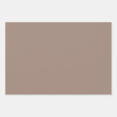 Taupe Solid Color Wrapping Papiervellen Inpakpapier Vel (Voorkant)