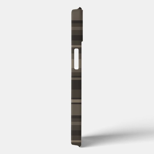 Taupe streept Hoesje-Mate iPhone case (Achterkant / Rechts)