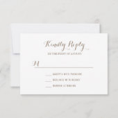 Taupe String Lights Huwelijk RSVP Kaart (Achterkant)