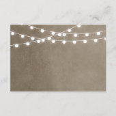 Taupe String Lights Wedding Insert Kaart (Voorkant)
