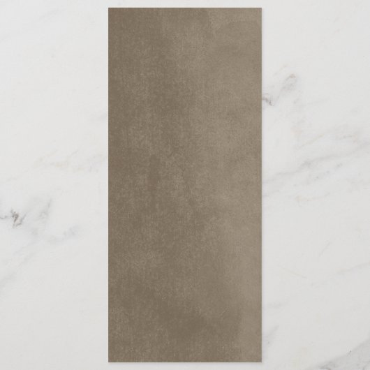 Taupe String Lights Wedding Menu Kaart (Achterkant)