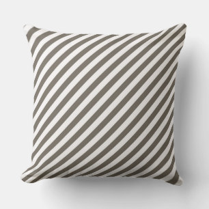 Taupe Stripe/Merry-kerstsnoe Pillow Kussen