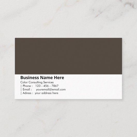 Taupe | "Subtiel en stabiel" Visitekaartje (Achterkant)