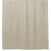 Taupe Swirls Douchegordijn (Voorkant)