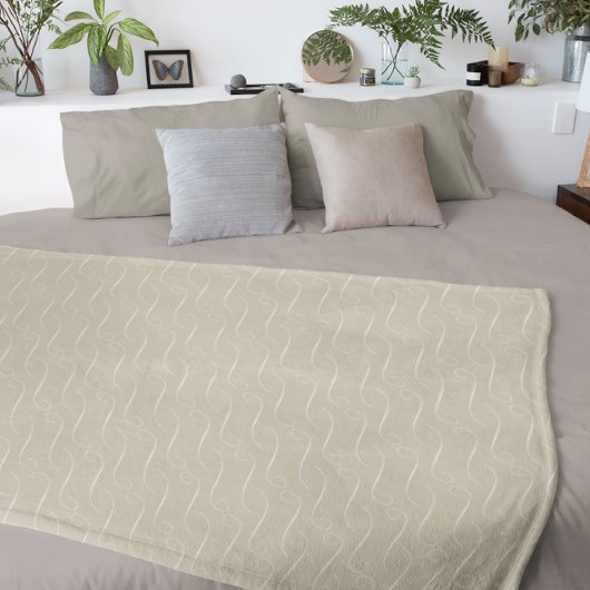 Taupe Swirls Fleece Deken