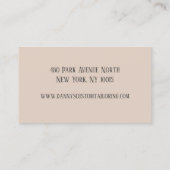 Taupe Tailor naaimachine Visitekaartje (Achterkant)