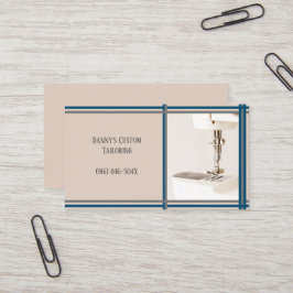 Taupe Tailor naaimachine Visitekaartje