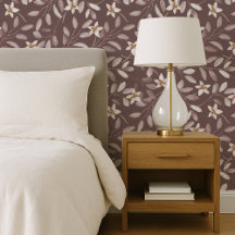 Taupe Waterverf Eucalyptus Bloemen 