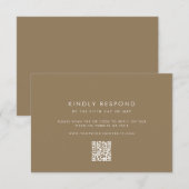 Taupe Wedding RSVP Kaartje (Voorkant / Achterkant)