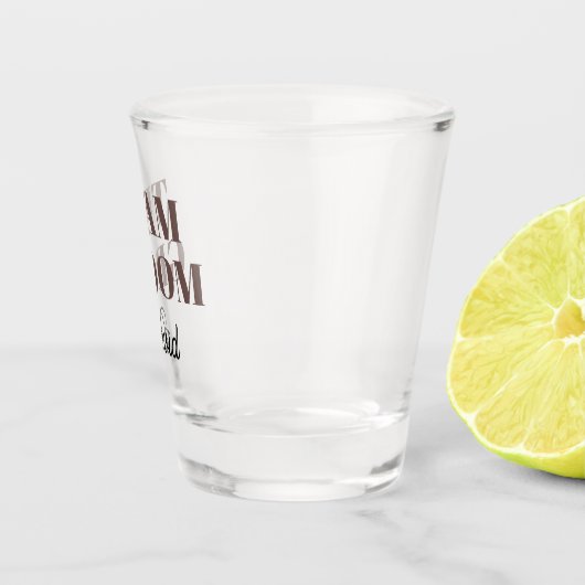 Taupe Wedding Team Groom Gepersonaliseerd Shot Glas (Rechts)