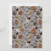 Taupe Westerne Thanksgiving Koe Schedel Herfst Oog Kaart (Achterkant)