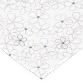 Taupe White-handbediende bloemen op Periwinkle Korte Tafelloper (Hoek)