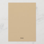 Taupe & White Rustic Bloom Wedding Kaart (Achterkant)
