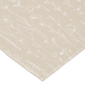Taupe Wildflower Baby Shower Table Runner Korte Tafelloper (Hoek)